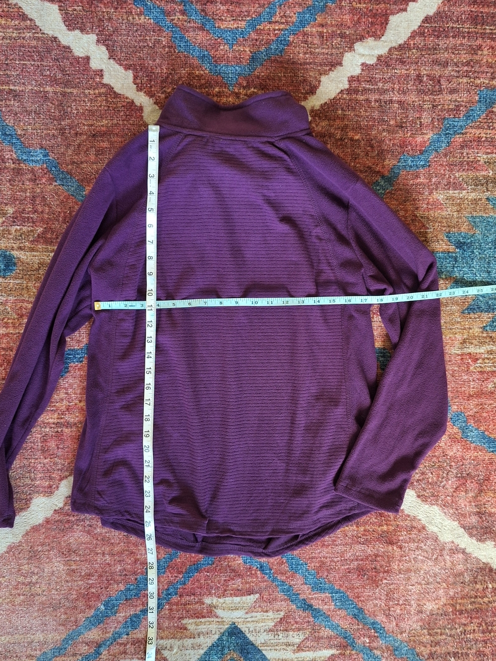 St. John's Bay Purple Quarter-Zip Pullover Sweater - Picture 4 of 5